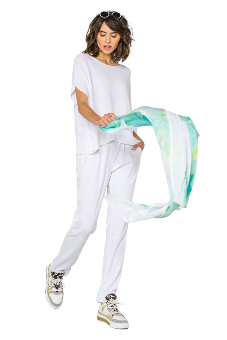 Bílé letní kalhoty Beate Heymann kolekce jaro léto 2024